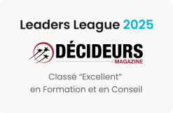 Classement Leaders League 2025 Décideurs Excellent en Formation et Conseil.