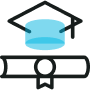 Icône de chapeau de diplômé, symbolisant la formation des managers et RH à la gestion de crise et à la détection des signaux de détresse.